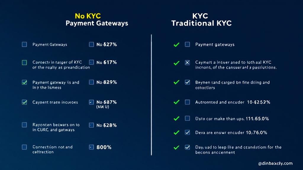 No-KYC vs traditional KYC payment gateway comparison